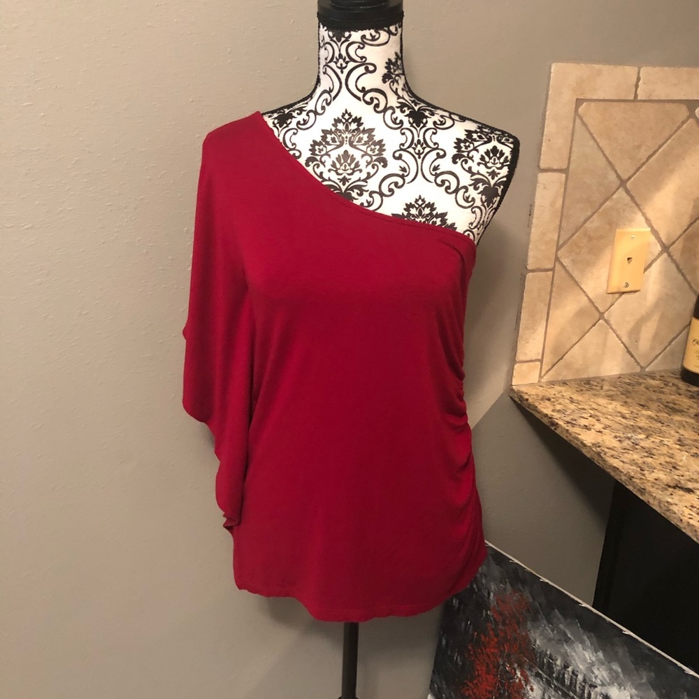 Lg Express Flutter One Shoulder Top - Picture 1 of 5